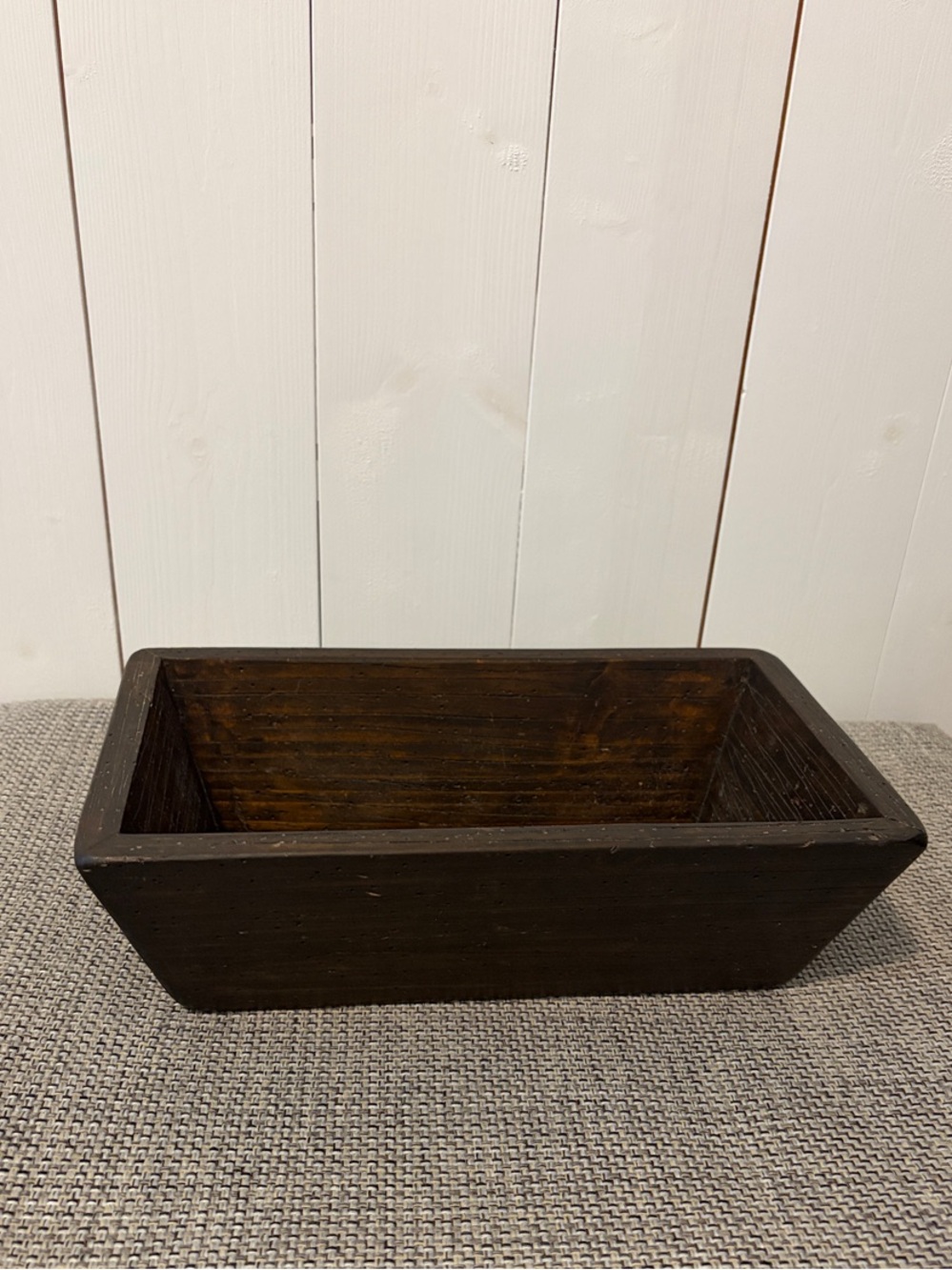 Wooden Rectangular Decorative Bowl - Dark Brown